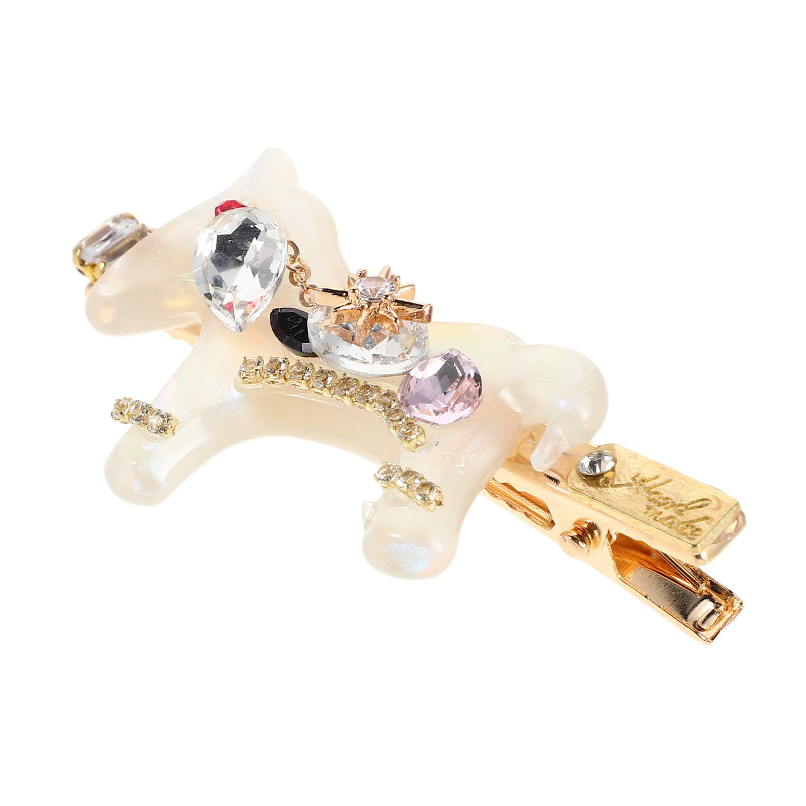 

Sparkling Zodiac Horse Hair Clip Rhinestone Animal Barrettes For Women Chinese New Year Party Wedding Holiday Decor Anti-Slip