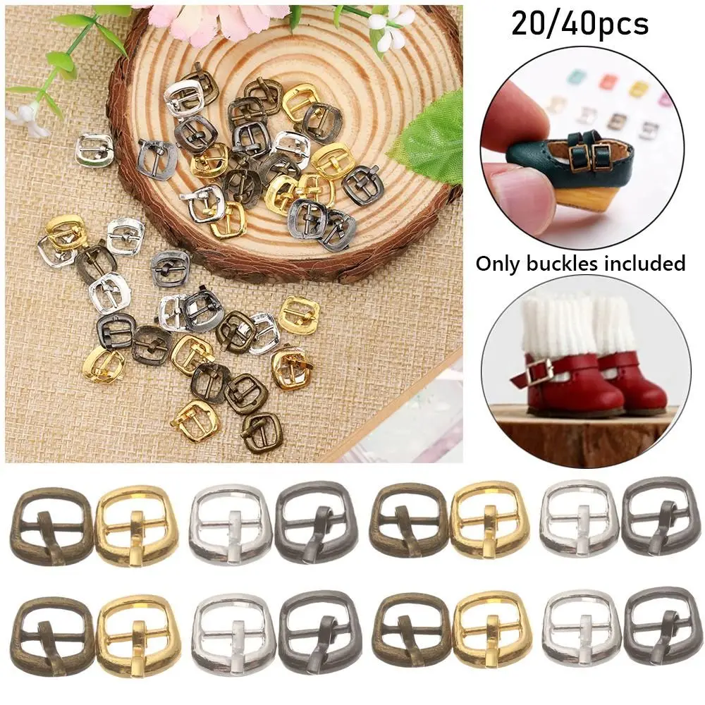 20/40pcs 7mm Mini Ultra-small  Diy Dolls Buckles  Bags Accessories Tri-glide Buckle Belt Buttons
