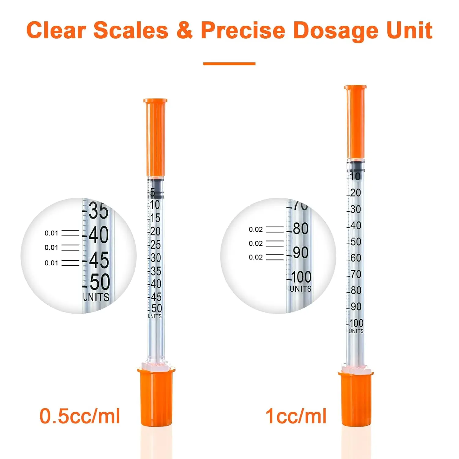 100 STKS 1 ml U-100 Insuline Spuit - 31G 8mm Naald voor Huisdieren, Vogels, DIY - ✓ Steriel ✓ Wegwerp ✓ Individueel verzegeld