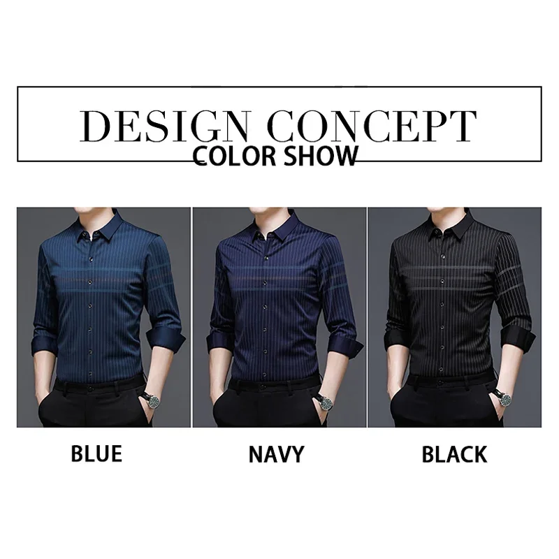 BROWON Brand Spring Autumn New Korean Style Men Shirt Mens Long Sleeve Shirt