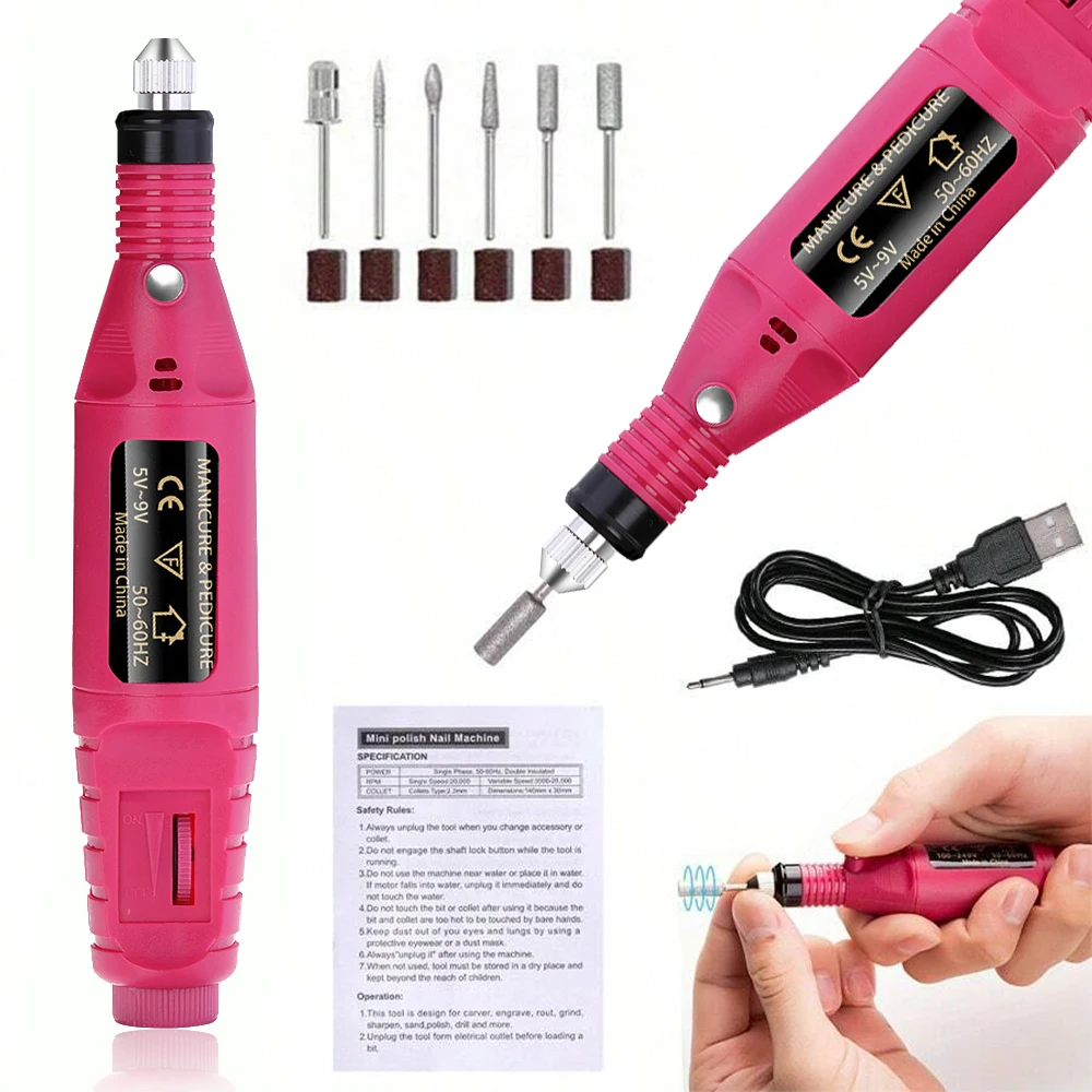Strong Electric Nail Sander Nail Drill Machine Grinding Equipment Milling Cutter For Manicure Pedicure Polishing Tools