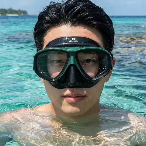 Scuba Diving Mask Tempered Lens Dive with Antifog Spray, Swimming Glasses,Elastic elastic band,Gift Box