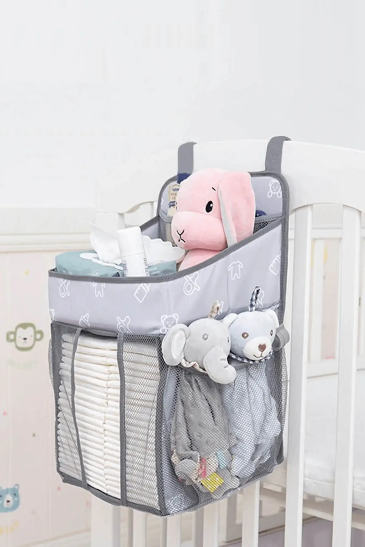 Crib Side Editor Baby Toy Basket Baby Dirty Bag Baby Clothes Bag Car Travel Bag