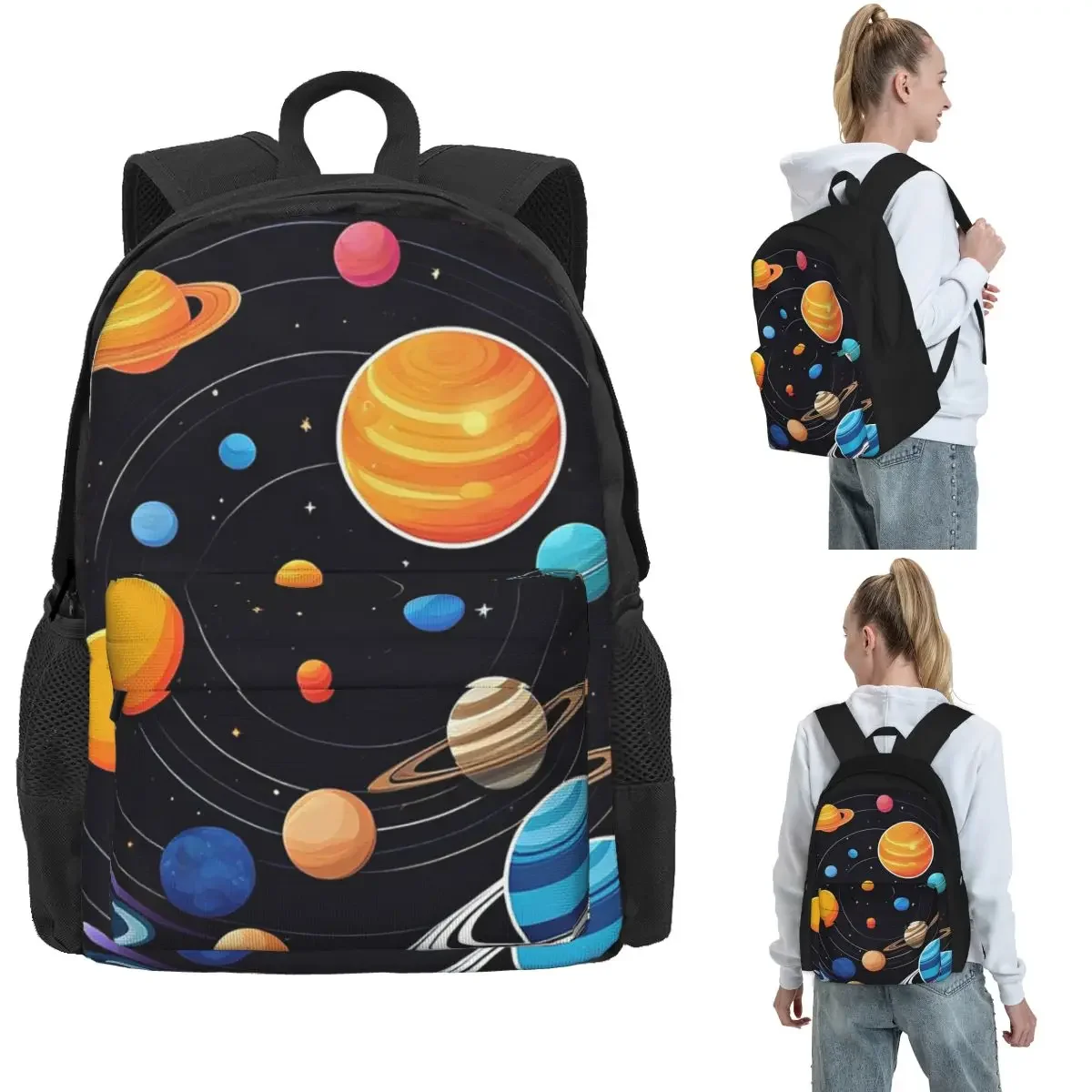 Solar System Space Planets Universe Backpack Hot Sale Daypack Large Capacity Boys Girls BookBag School Bag  for Men Women