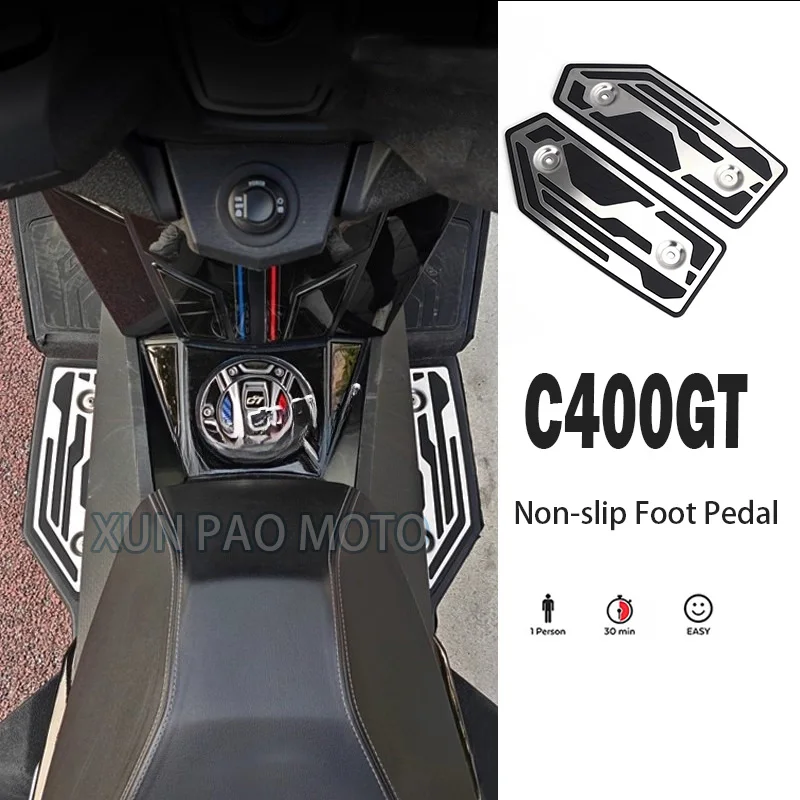 New Footrests Foot Pedal Footboard Foot Plate Motorcycle Accessories For BMW C 400 GT C400 GT C 400GT C400GT 2025