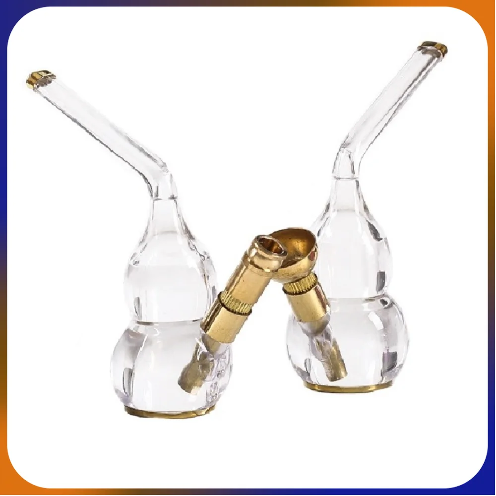 

1PC Mini Brass+Glass Tobacco Filter Tubedual Purpose Filtration Hookah Shisha Water Pipe for Smoking Accessoriey