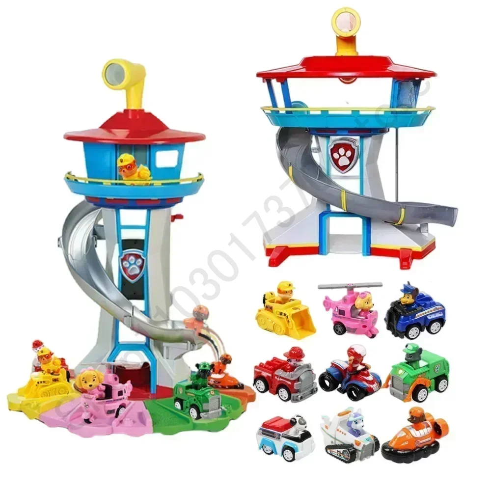 Hot Sale Paw Patrol Towerwith Rebound Vehicle Children Patrol Canine Toy Home Decoration KIds Birthday Gifts