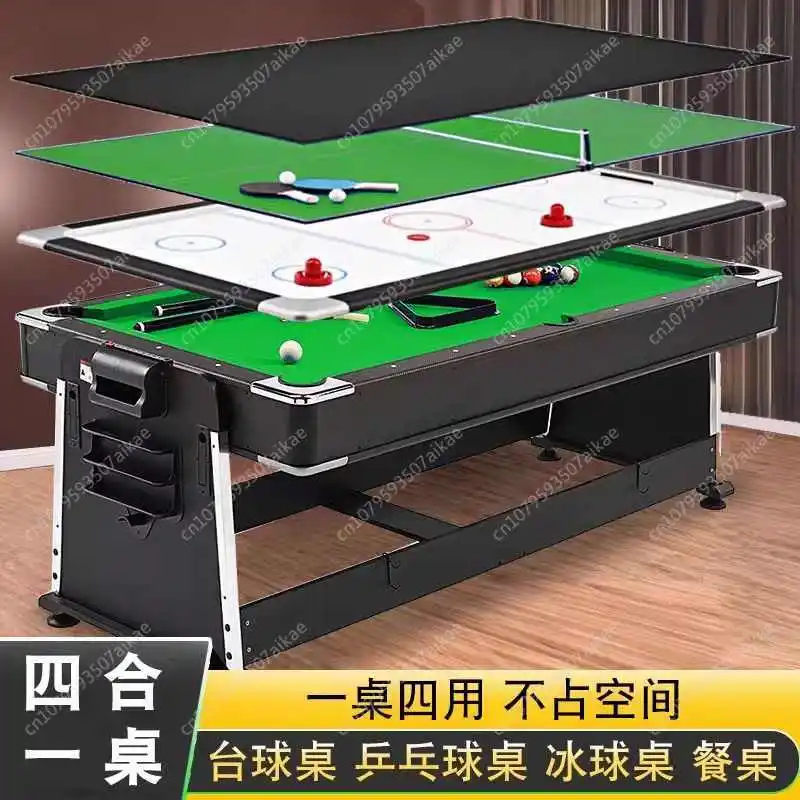 Manufacture Modern Revolving 4 in 1 Multi Game Billiard Pool Table Air Hockey Table Top