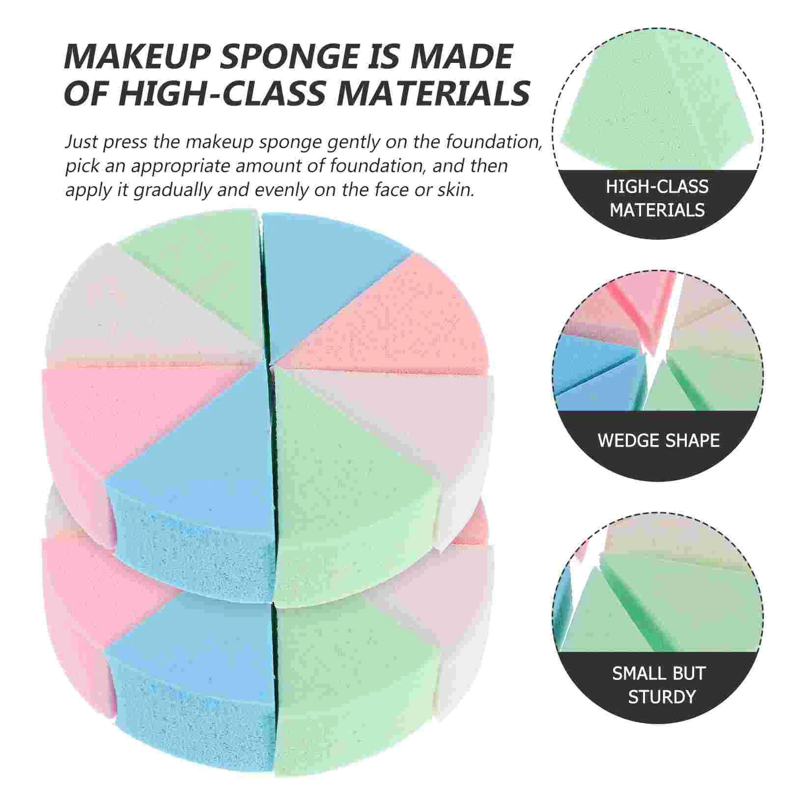 2 Sets Triangular Sponge Puff Triangle Powder Makeup Puffs Wedge Pads Emulsion Sponges Miss for