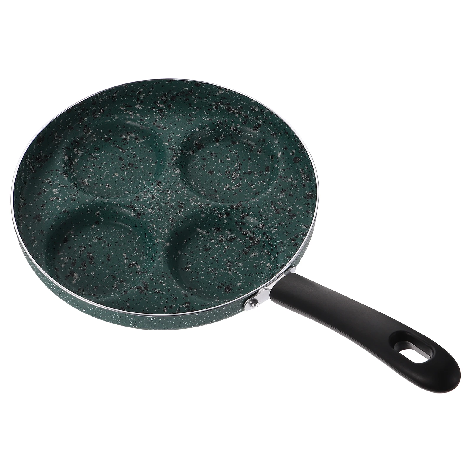 

Frying Pan Non stick Four Hole Omelette Long H Green Wear Resistant Bottom Even Heat Kitchen Pan Easy Clean Household
