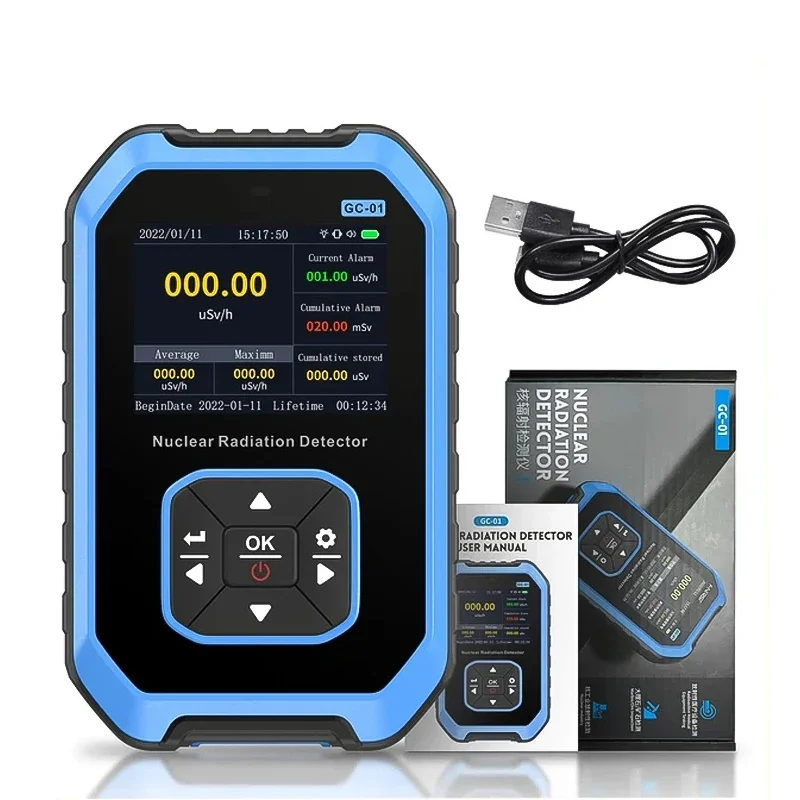 GC-01 Geiger counter nuclear radiation detector personal dosimeter X-ray Y-radiation tester marble detector