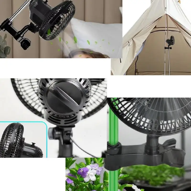 

Grow Tent Clip Fan Quiet Clip on Fan Plant Growth Fan Oscillating Fan 2 Speeds Circulation Cooling For Hydroponics Greenhouses