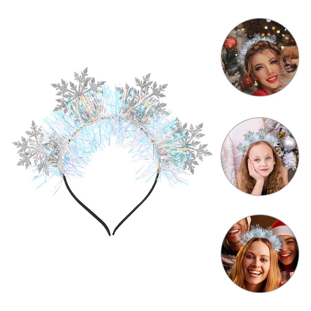 

Snowflake Headband Glitter Women Hair Accessories Decorative Hairband Party Christmas for Headbands