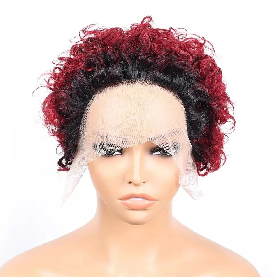 

Meggit Pixie Cut Wig Curly Human Hair Lace Frontal Wigs Human Hair Short Bob Human Hair Wigs 13X4 Lace Front Wigs for Black Women