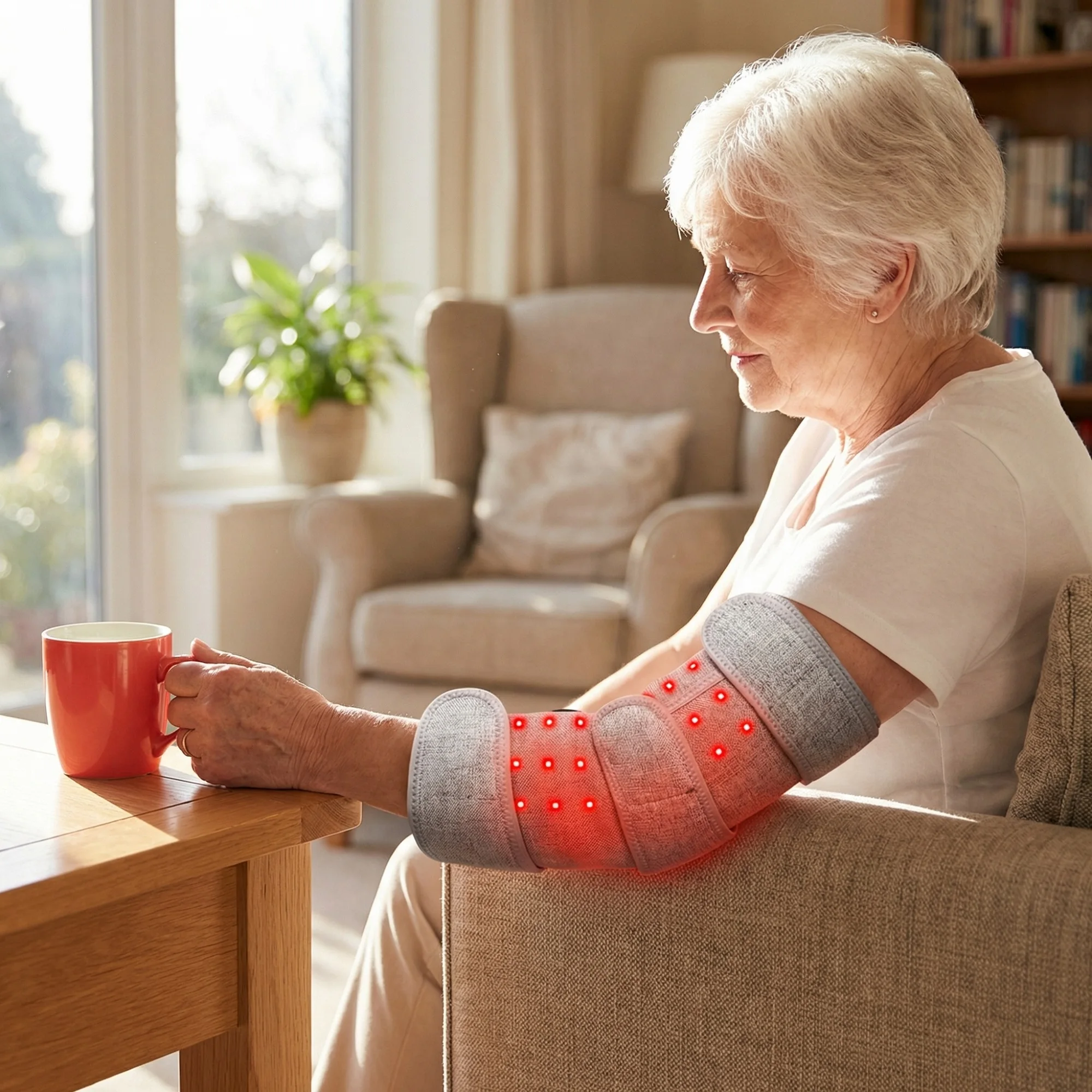 

Массажер для локтей с подогревом, 3 режима нагрева и массажа, подходит для локтей, предплечий, стоп, живота, снимает тендинит, теннисный локоть, боль в мышцах