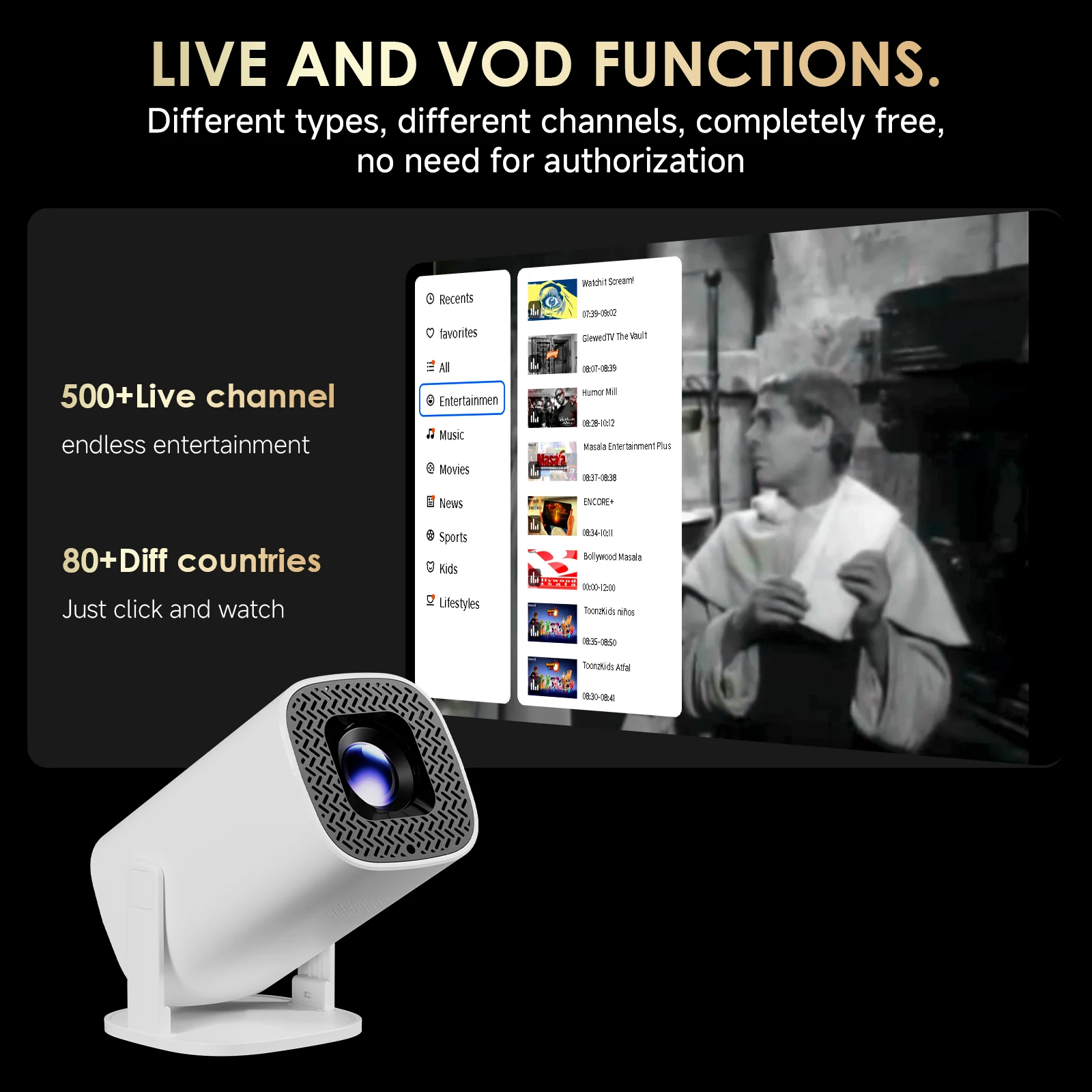

Умные мини-проекторы P30PLUS Coolita OS с 500 + свободным каналом в прямом эфире, 720P, поддержка Wi-Fi6, портативный проектор для домашнего кинотеатра