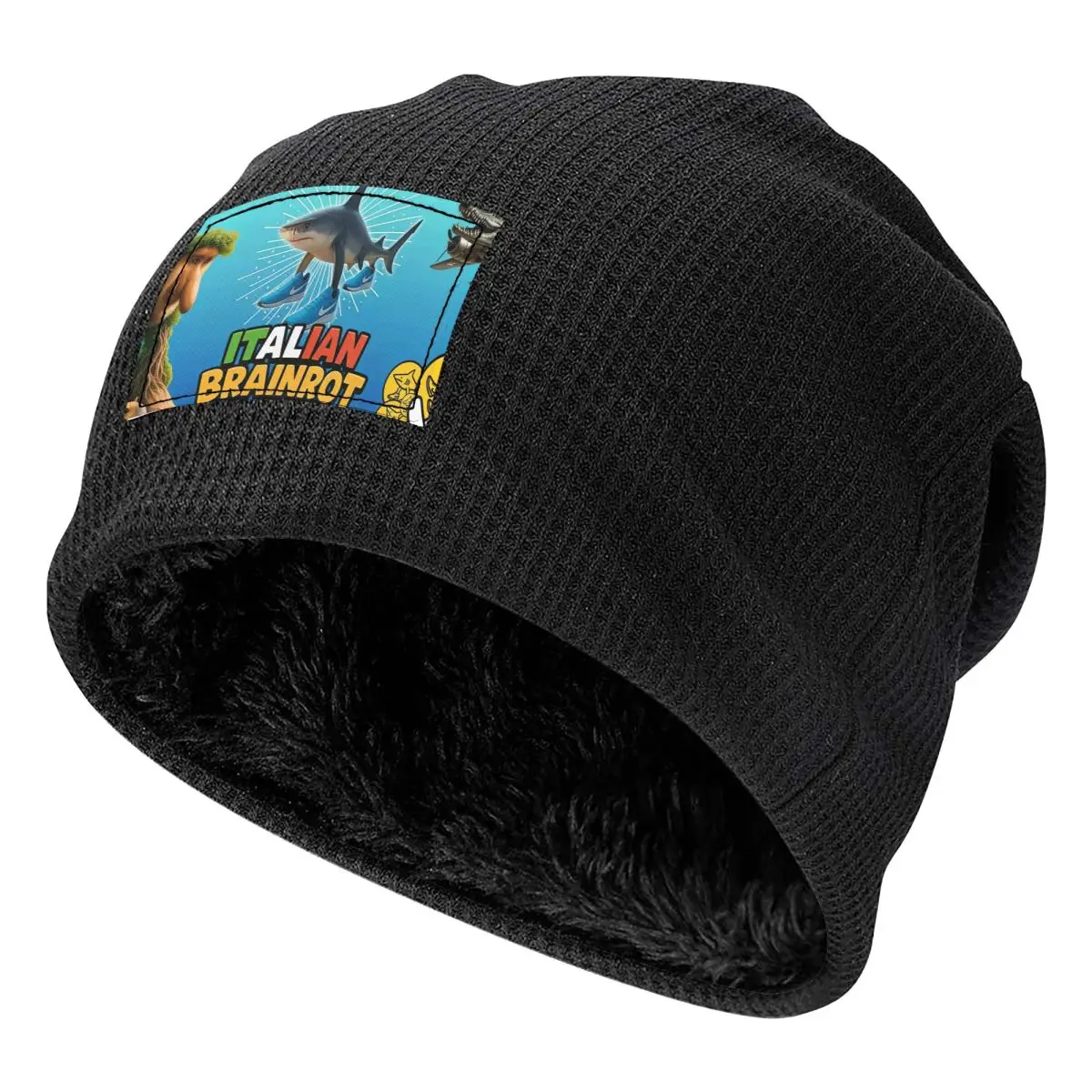 

Tung Tung Tung Sahur Bombardinocrocodilo Tralalelo Tralala Шапки Шапки на флисовой подкладке Шапка-капот Осень-зима Шапки Skullies