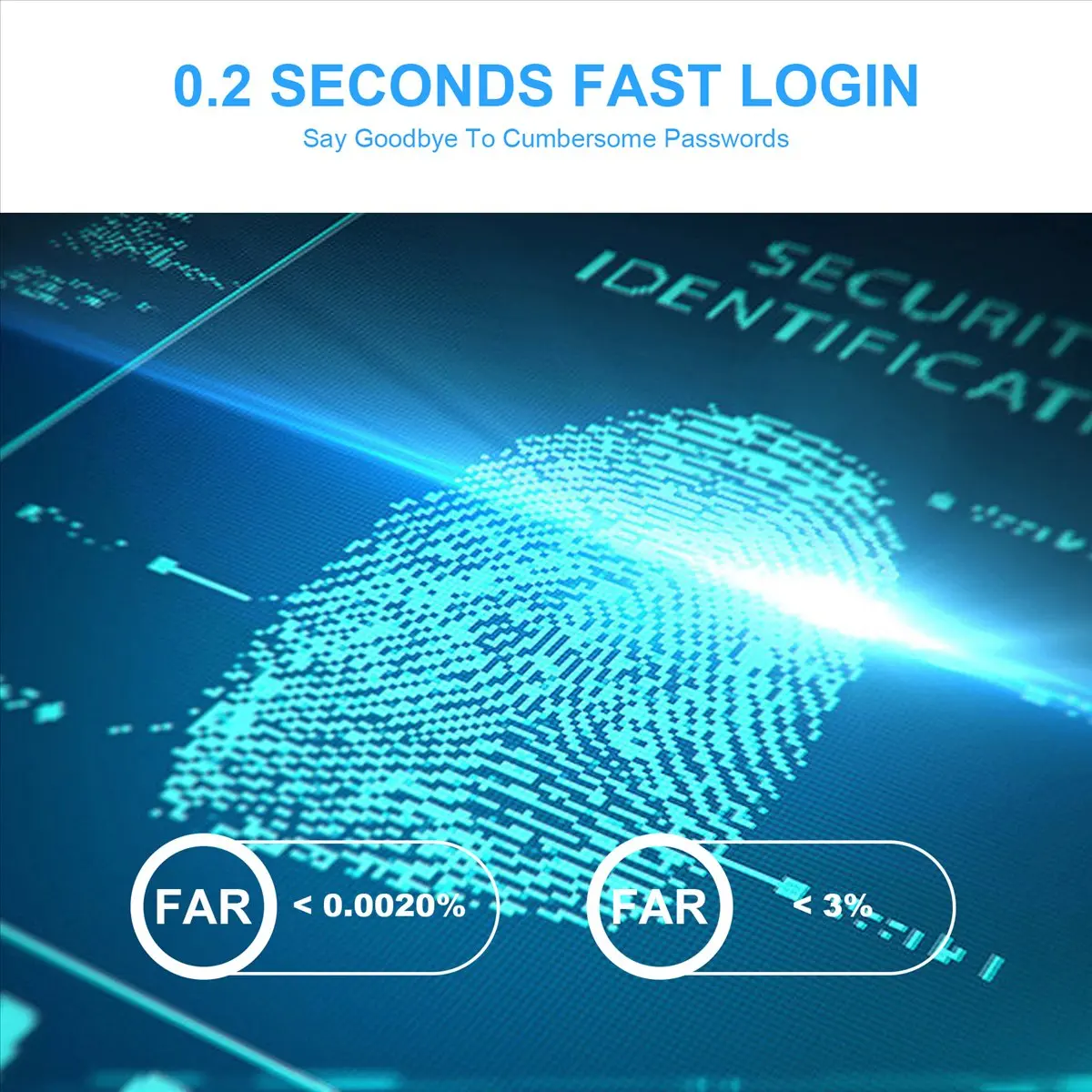 lucky USB Fingerprint Reader for Windows Security Key Biometric Fingerprint Scanner Sensor Module for Instant Contact Easy