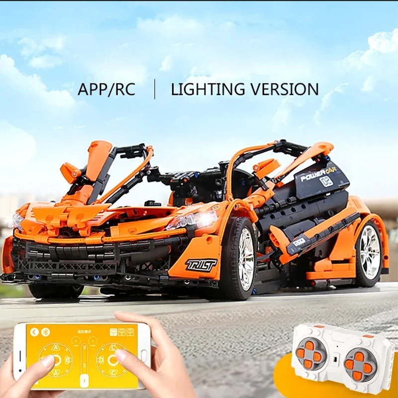 MOULD KING 13090 MOC Technical Super Sports Racing Car Hypercar Model 1:8 Building Blocks Bricks DIY Toy Christmas Gift For Kids