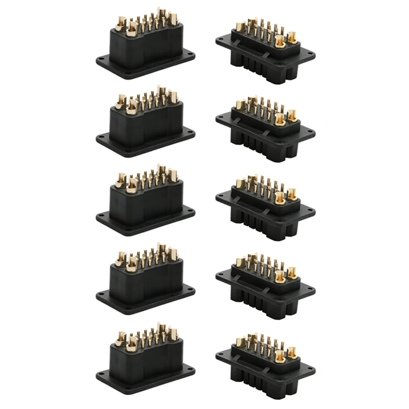 

5 пар HY90A 4 + 12 штекер постоянного тока 500 В 90 А большой ток разъем антиреверсивный вставной дизайн для адаптера для пайки модели