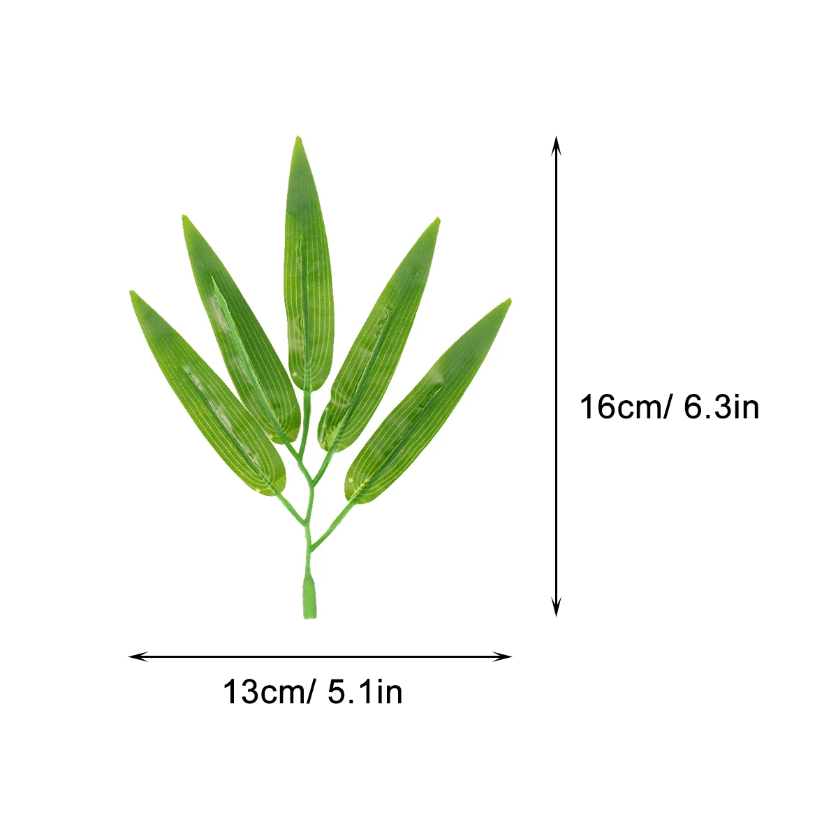 50pcs Simulated Bamboo Leaves Bamboo Branches Fake Branches Household Decorations Adornment for Home Office Restaurant - Detail 1