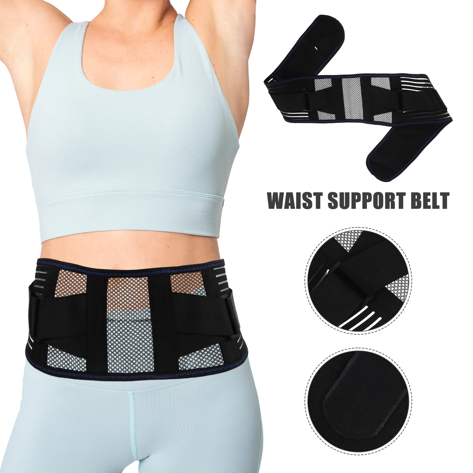 

Breathable Waist Support Belts Women Men Back Pain Relief Lumbar Brace Sports Training Elastic Postpartum Shaping Cotton Durable
