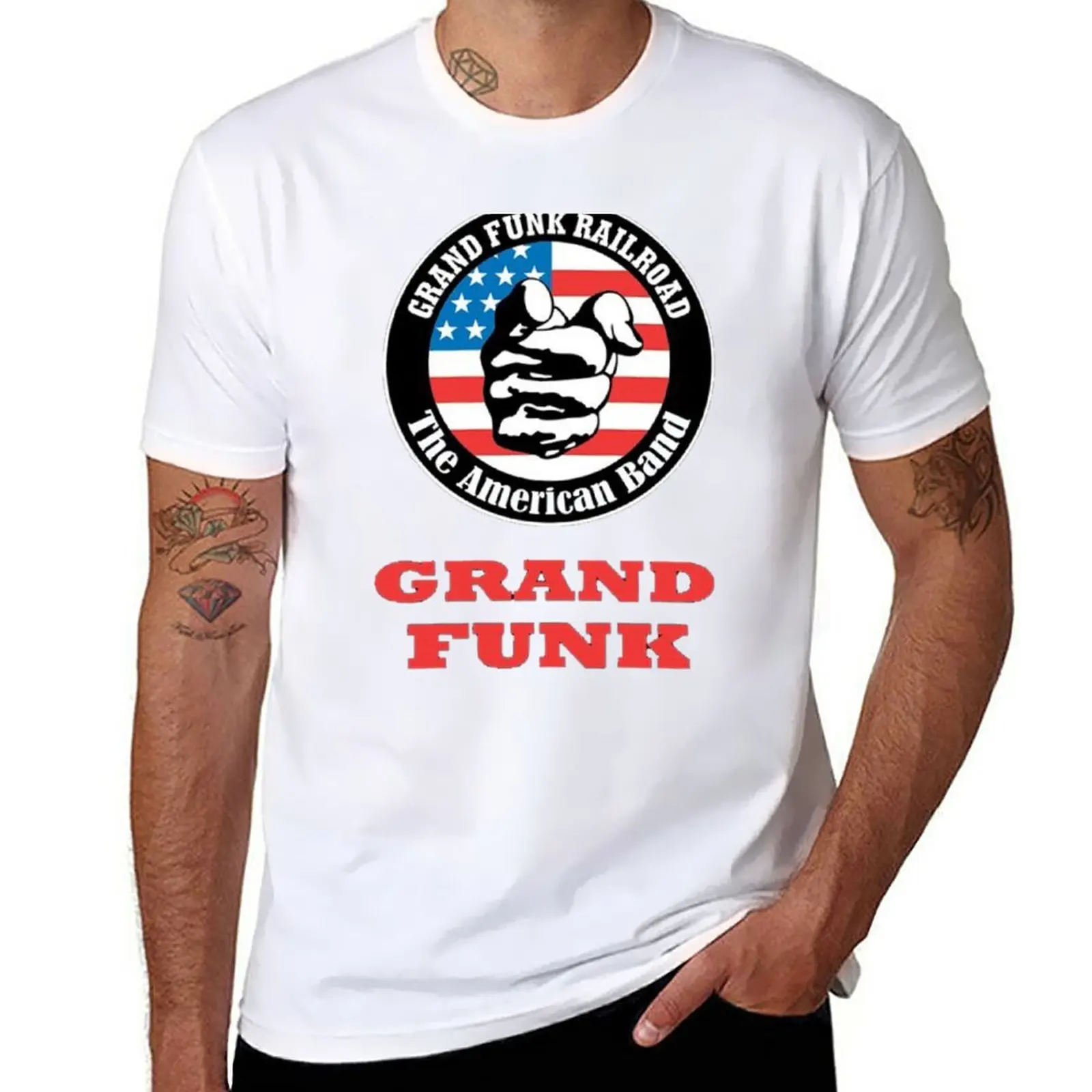 

New Grand Funk Railroad T-Shirt graphic t shirt boys t shirts sweat shirts Anime t-shirt plain black t shirts men