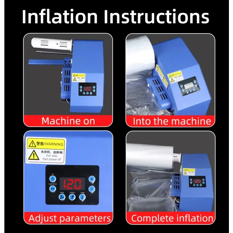 Portable Industrial Air Cushion Film Machine Wrapping Machine Packaging Pillow Bag Inflator Shipping Protective Packaging Use