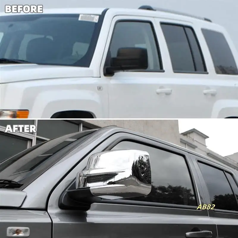 

Side Rearview Mirror Cover Shell Trim + Door Handle Cover Decoration For Jeep Patriot 2011-2016 Car Accessories Parts