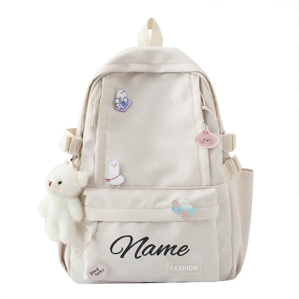 Hand Embroidered Cartoon Children's Backpack, Baby Backpack, Back To School Backpack, Customized Outdoor Travel Bag， With Name