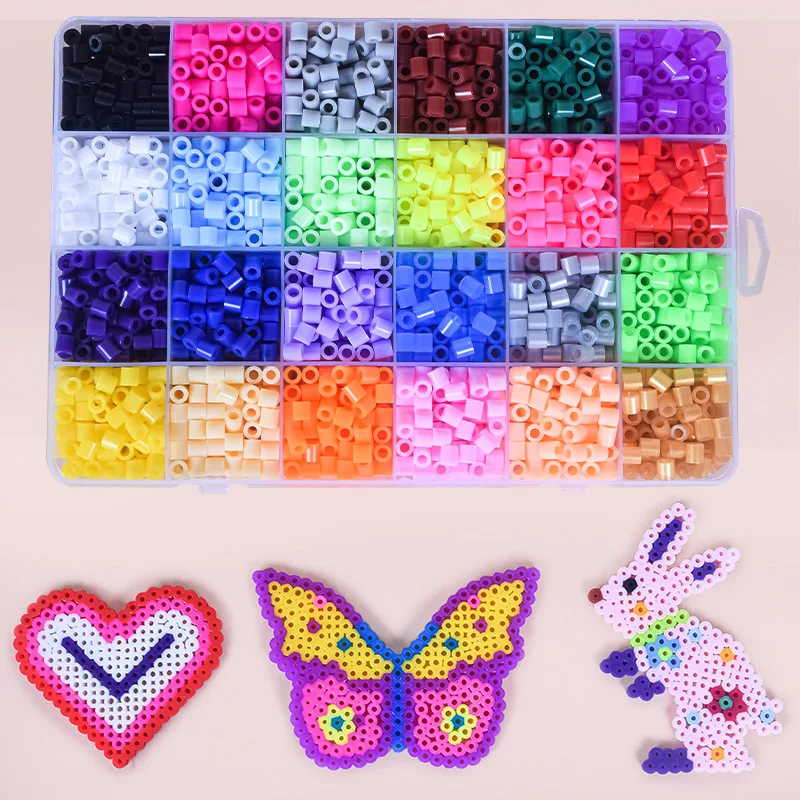 5mm HaMa Bead 24 Color Supplementary Box Children's Puzzle Toy 3D Puzzle Toy Perler Beads Set  Pegboard  Diy