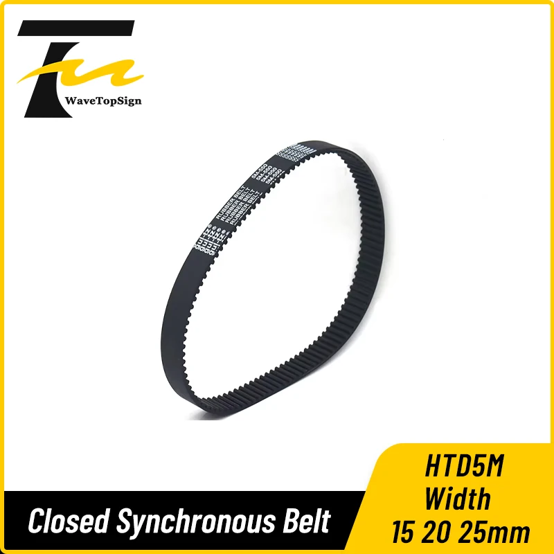 Closed Rubber Synchronous Belt HTD5M Pitch Length 250mm 255mm 260mm 265mm Belt Width 15 20 25mm Router Machine