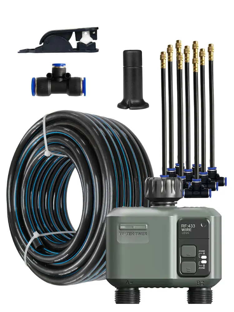 

Dual-channel smart garden watering timing drip irrigation controller spray set mist cooling system irrigation controller