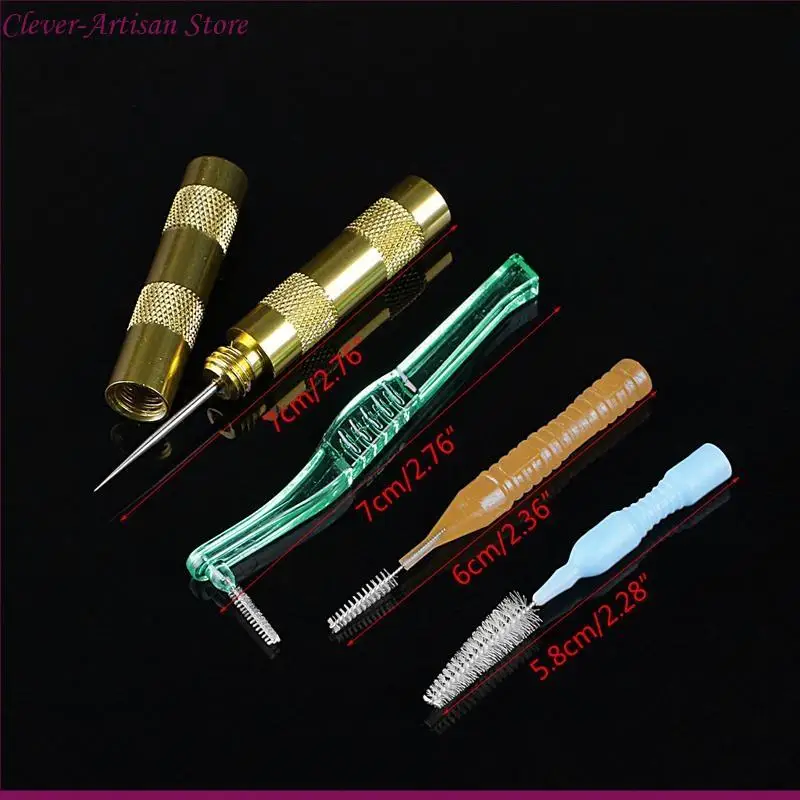 E06B New Nozzle Cleaning Repair Tool Needle&Brush Set