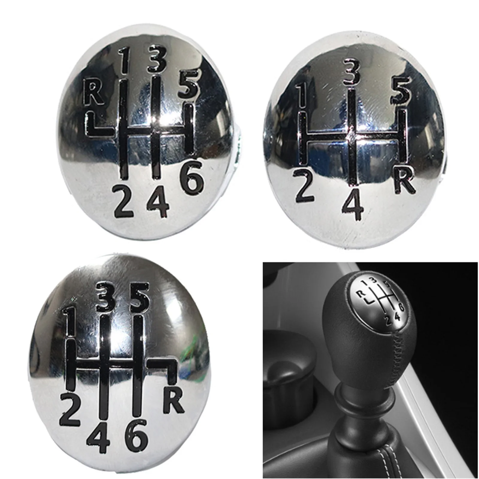 5/6 Speed Gear Shift Knob Stick Cover Manual Gear Shift Knob Lever Cover Trim Accessory for Scenic 96-11 12345R Car Accessories