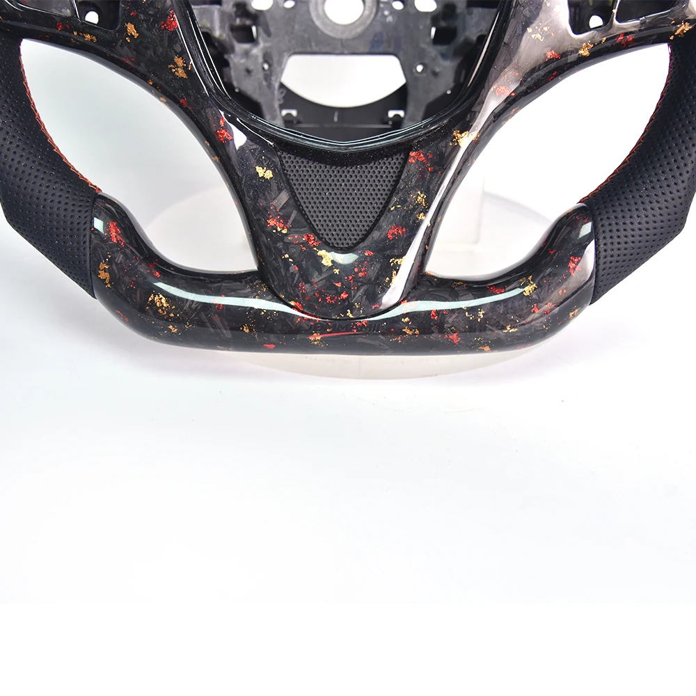 Suitable for Acura 2019 Modified Carbon Fiber Steering Wheel Assembly with Leather Punching Customization Upgrade