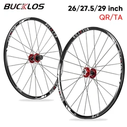 BUCKLOS MTB Bike Wheel 26 27 5 29 Inch Bicycle Wheelset Carbon Hub Aluminum Alloy MTB Bike Wheels Rims QR/TA Mountain Bike Part