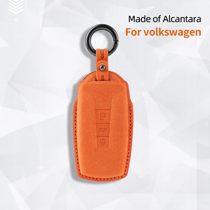 Car Key Case Cover Shell Keychain For Volkswagen Touareg 2018 2019 2020 2021 2022 2023 3 Button Protectors Interior Accessories