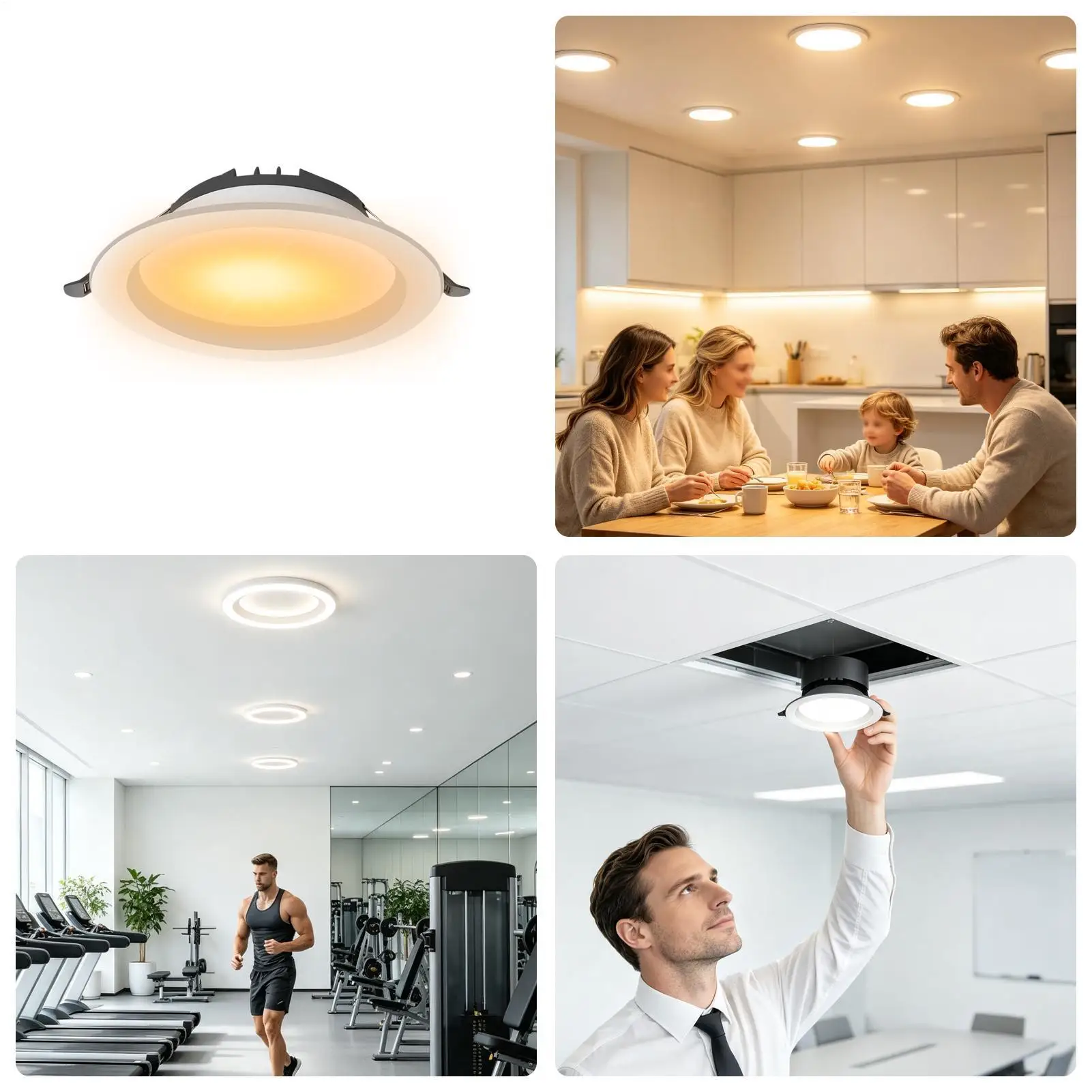 Recessed Lighting High Brightness Full Spectrum Decoration LED Can Lights For Living Room Kitchen Hallway Dining Room Closet
