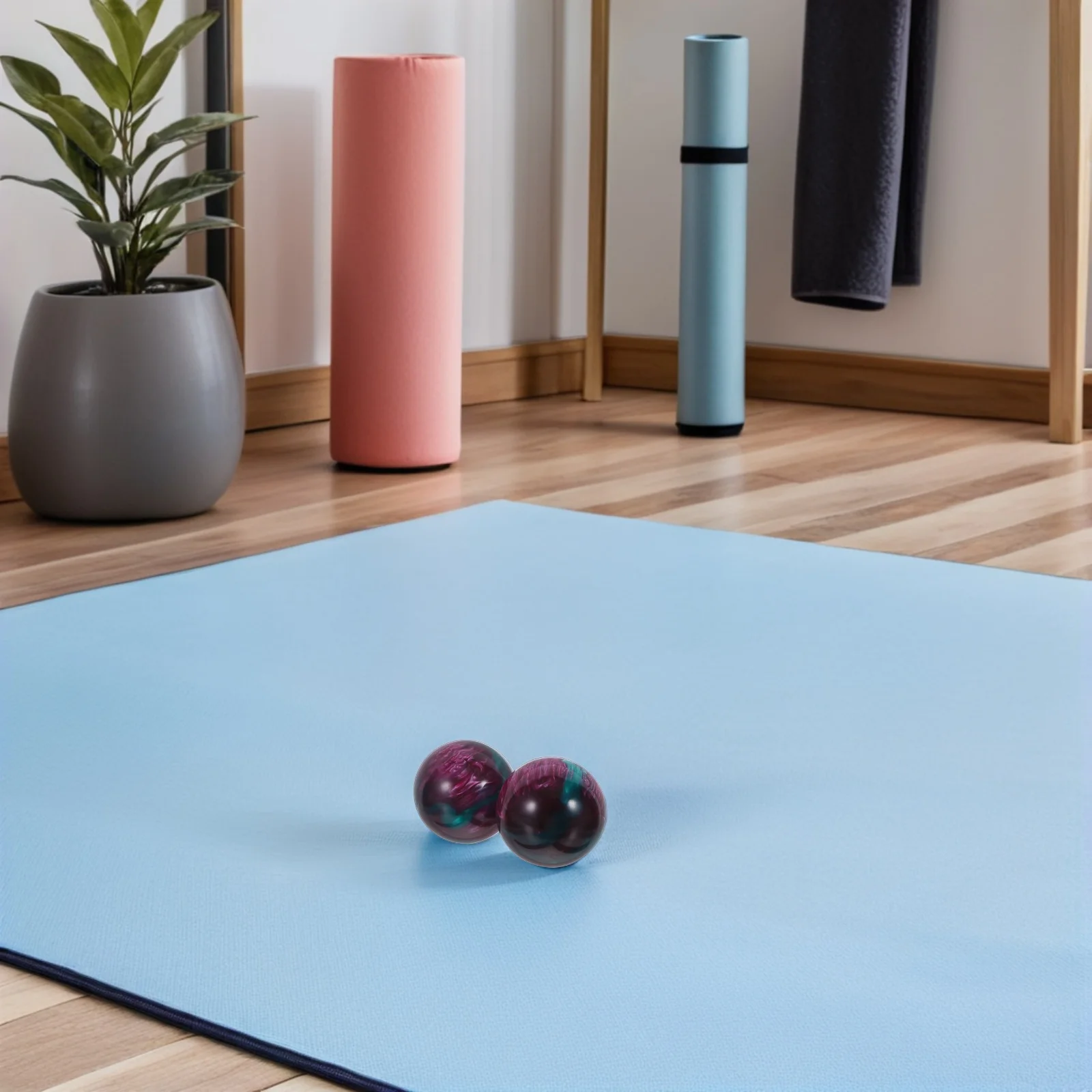 

2Pcs Resin Decorative Balls 50Mm Handball for Hand Therapy Exercise - Smooth Marble Pattern Ornamental Spheres