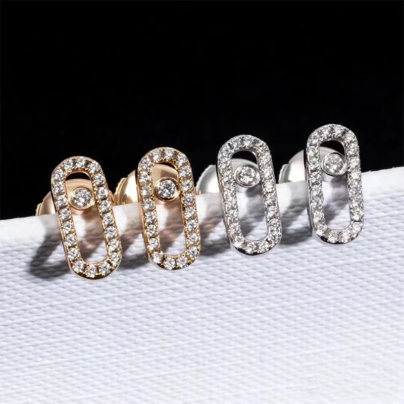 Fashion Rings Open White Zircon Ring For Women Girl Simple Hollow Geometric Gift Adjustable Fine Wedding Party Jewelry