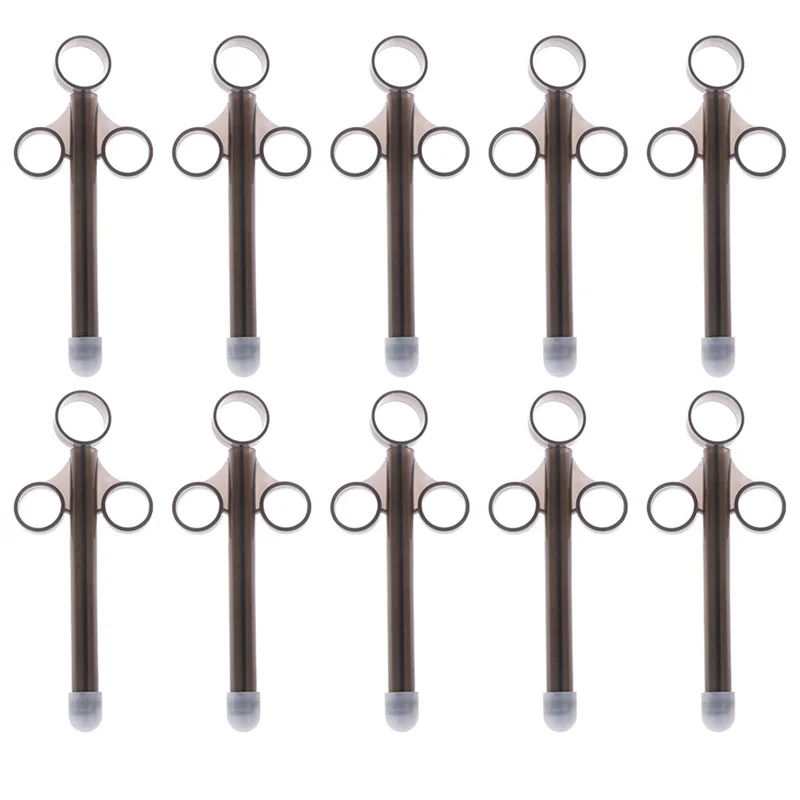 10X الشخصية الشرج زيوت التشحيم التشحيم قاذفة مطلق النار حاقن قضيب حقنة كبيرة سوداء