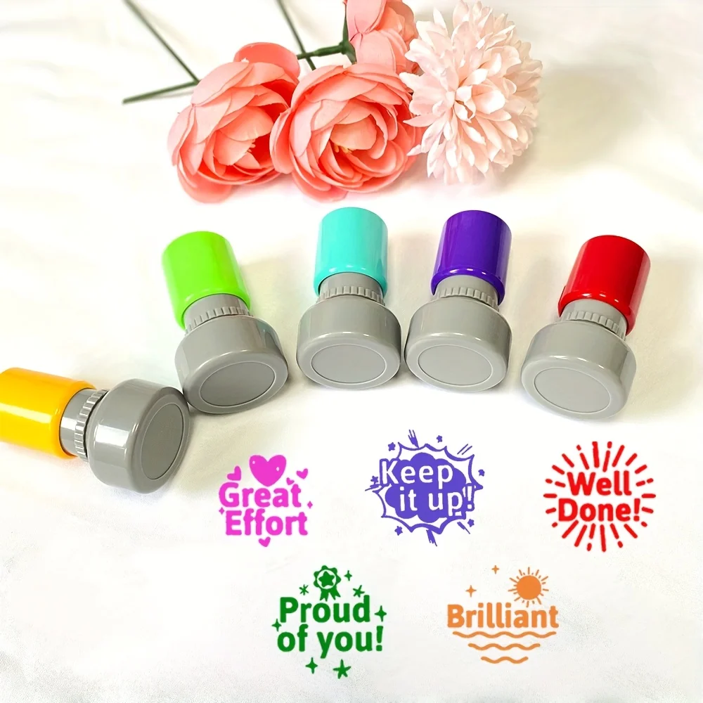 5 self ink sparkling stamp set, classroom multi-color teacher stamps. Well done, keep up the good work. I'm proud of you
