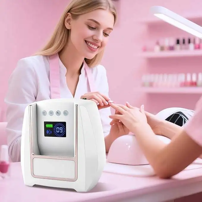 Professional Nail Dryer LCD Touch Display Screen 126W Rechargeable Wireless Cordless UV LED Nail Lamp for Cure all Gels
