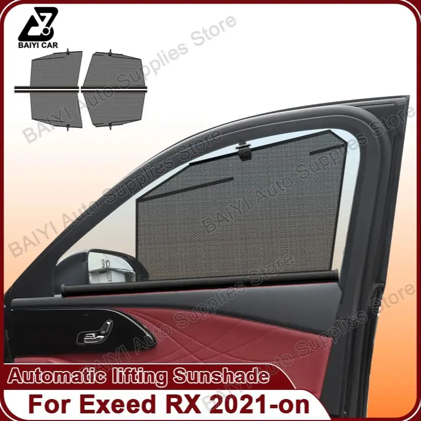 

For Exeed RX 2021-on Side window sunshade Car windows Sun protection Blackout curtain Auto lifting curtains Car accessories