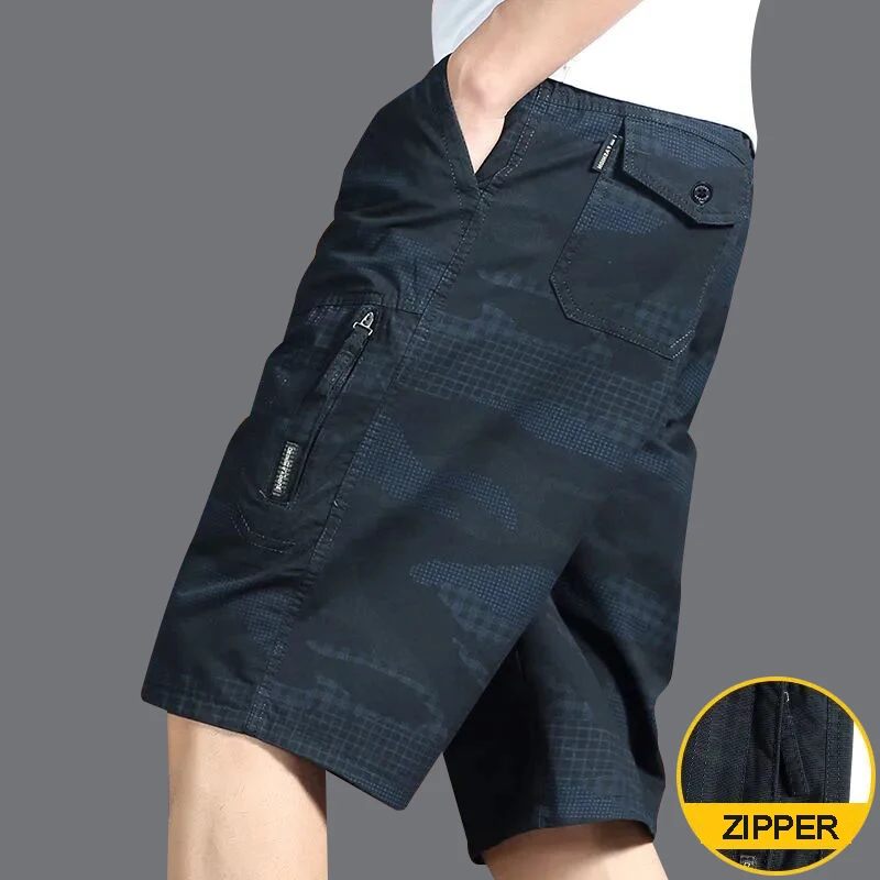 

6XL Plus Size Below Knee Shorts Sprots Pants High Quality Men's Camouflage Shorts Print Casual Short Pants