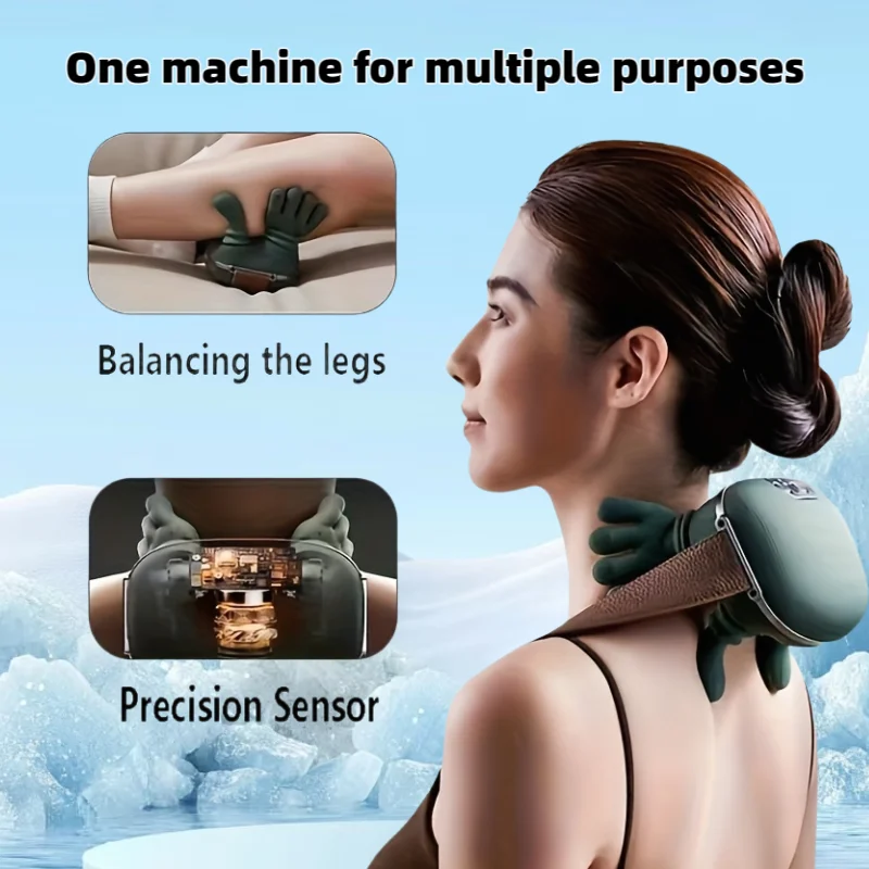 Household Wireless Electric Neck‑Shoulder Massager,Finger‑Like Massage,Portable Relax Device for Travel and Daily Use