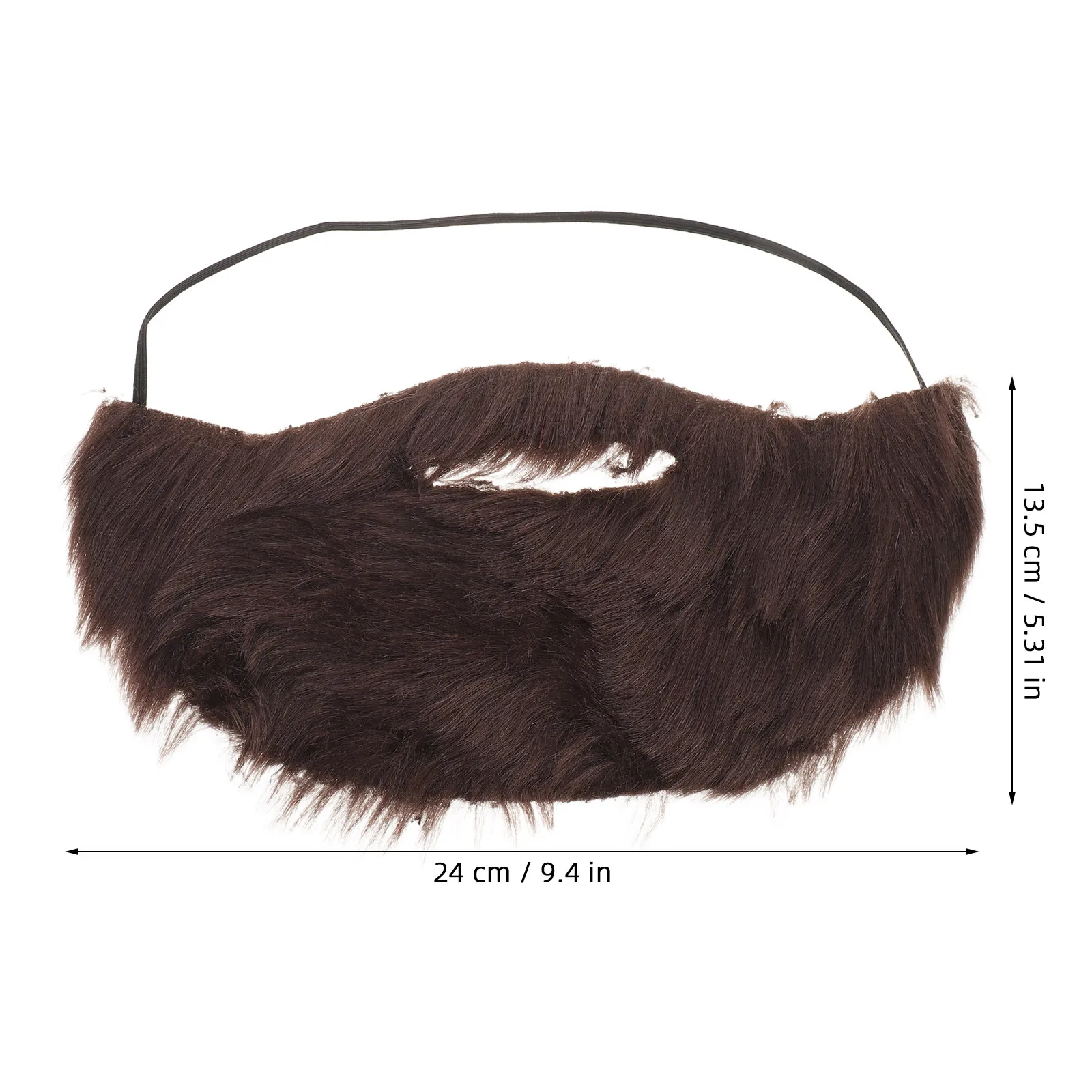 2 Pcs Christmas Mustache Carnival Beard Prop Costume False Bushy Brown Cosplay for Men