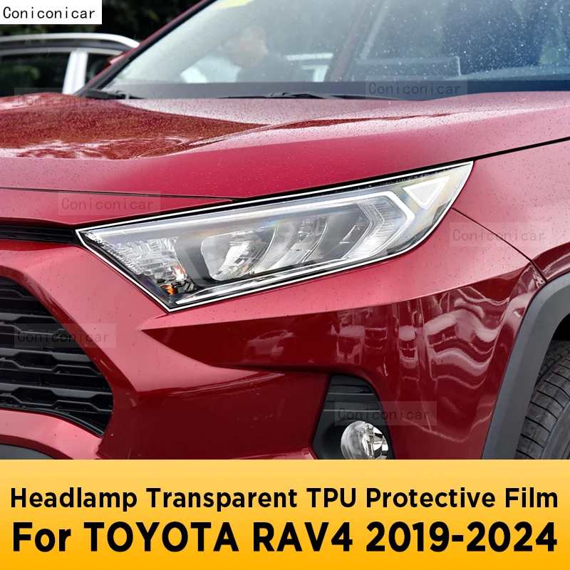 

For TOYOTA RAV4 XA50 2019-2024 Car Exterior Headlight Anti-scratch Front Lamp Transparent TPU Protective Film Accessories