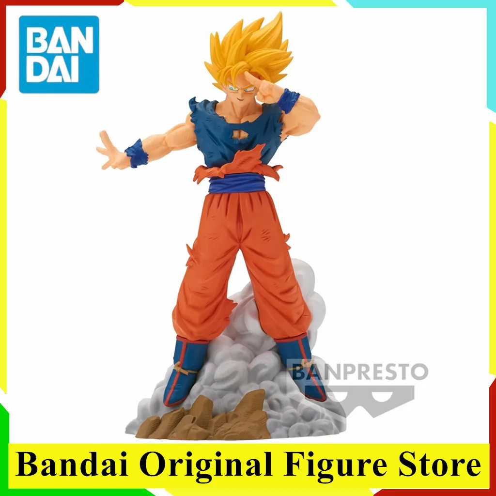 Original BANDAI BANPRESTO History Box Vol.9 Son GOKU Anime Figure Toys Dragon Ball Z PVC Model Collection Doll